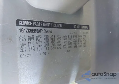 2010 Chevrolet Malibu Lt z USA, uszkodzony, nr VIN 1G1ZC5EB0AF165494